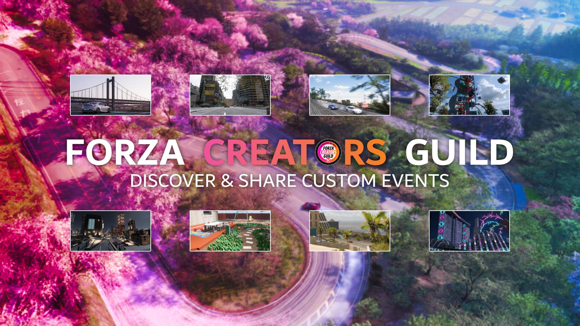 Discovery splash banner for Forza Creators Guild Discord server