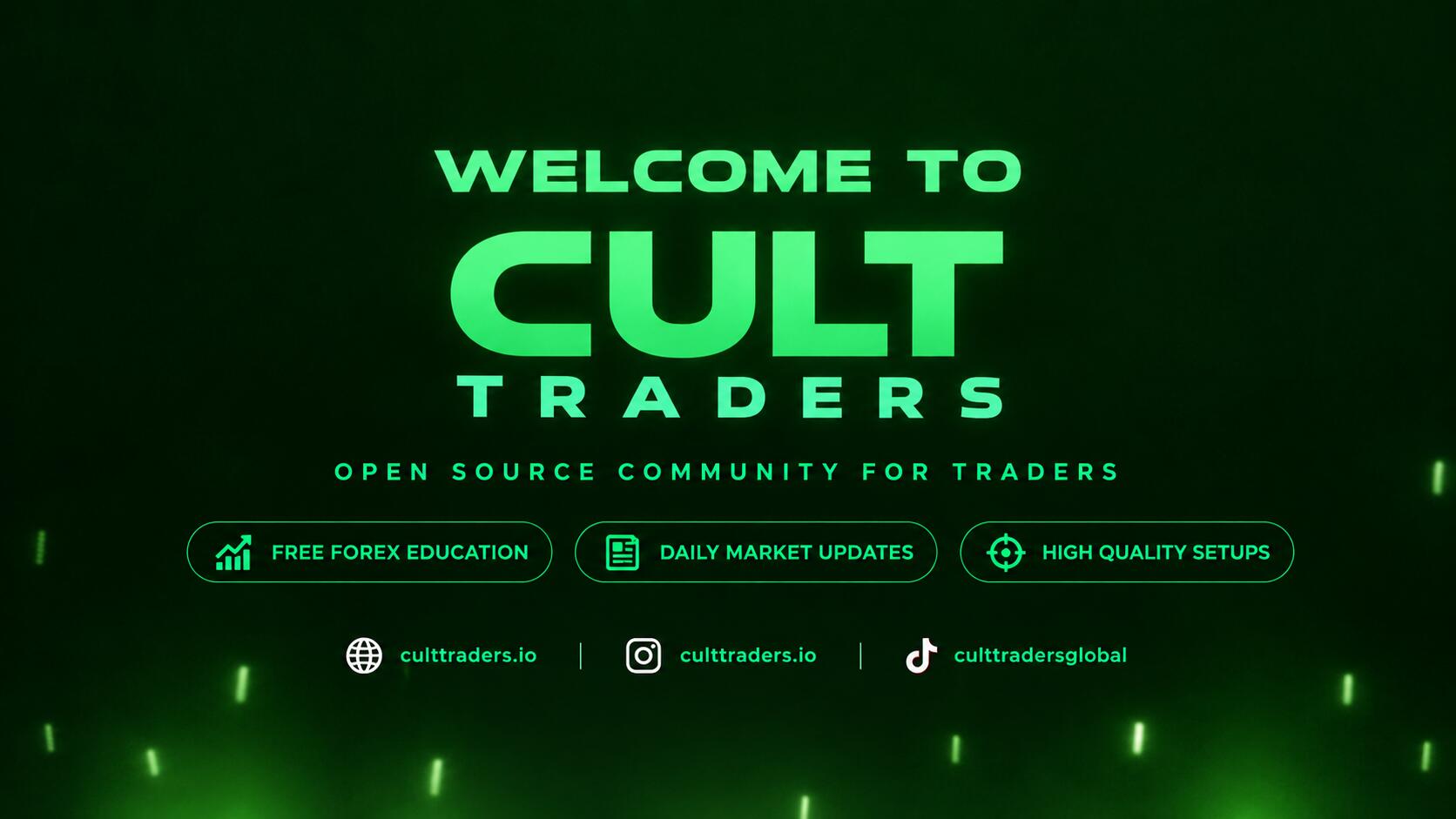 Discovery splash banner for CULT TRADERS Discord server