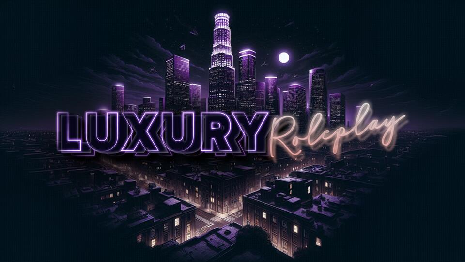 Discovery splash banner for Luxury Roleplay Discord server