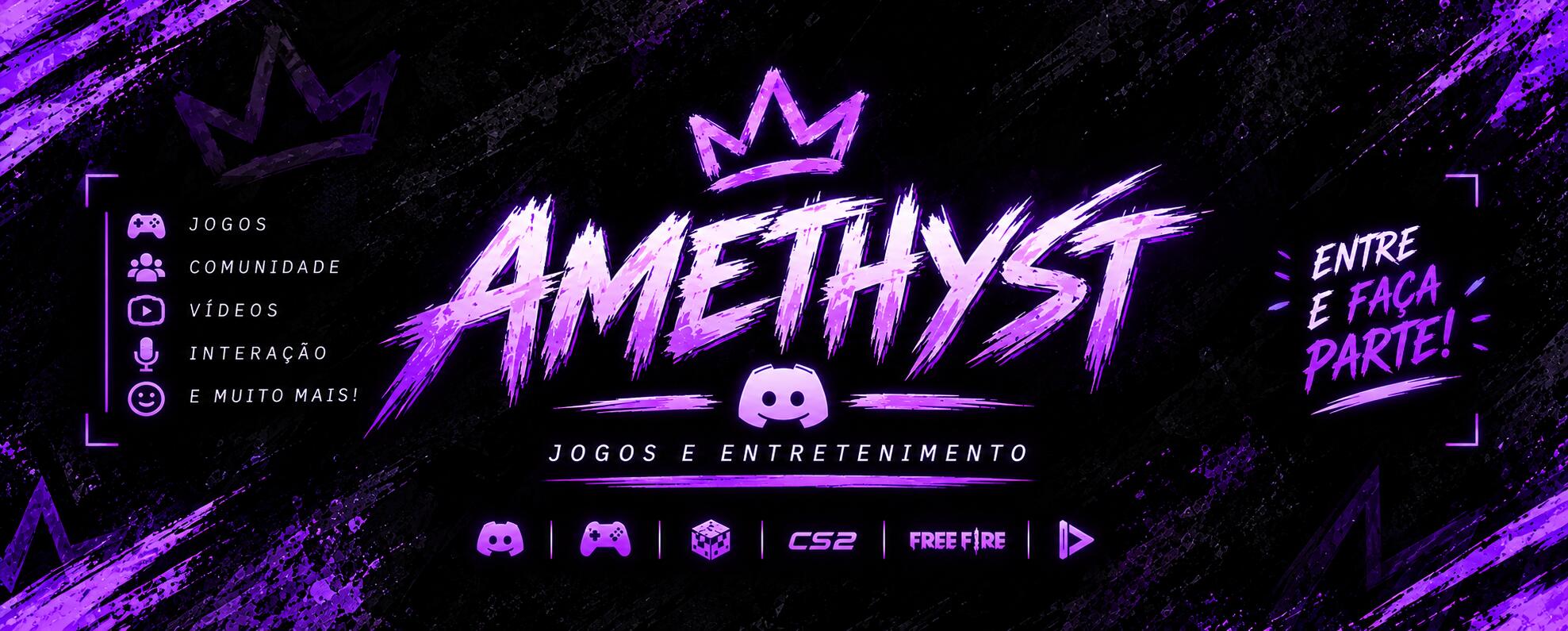 Discovery splash banner for Amethyst Discord server