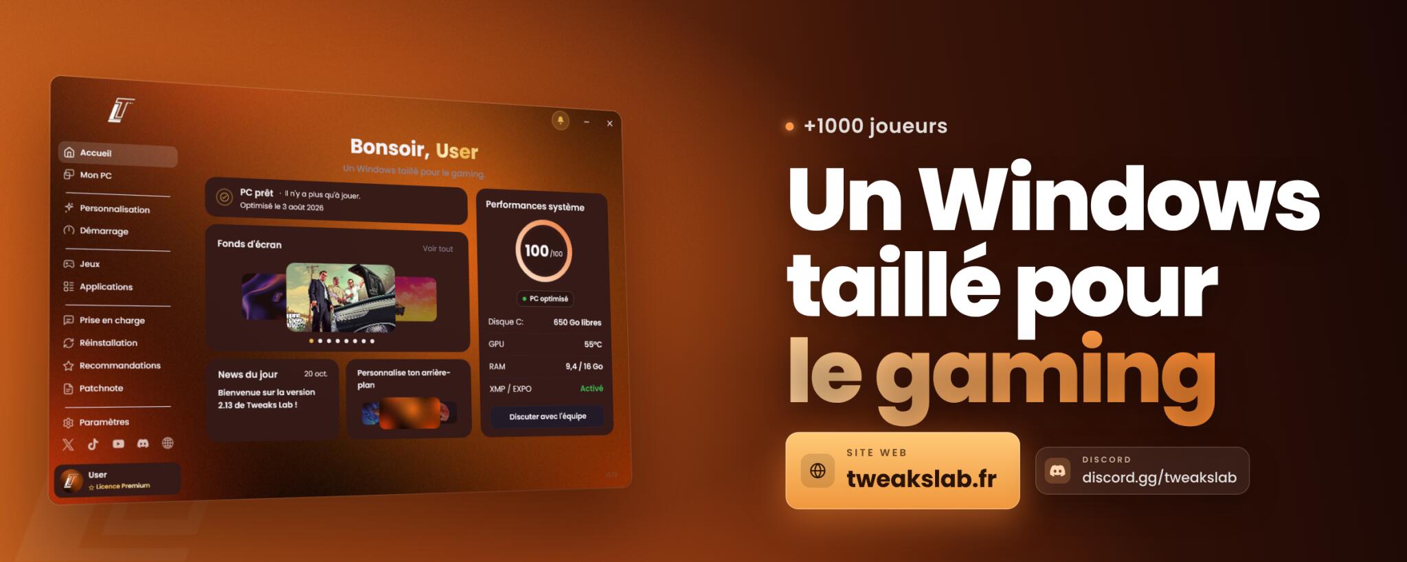 Discovery splash banner for tweakslab.fr Discord server