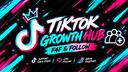 Discovery splash banner for TikTok Growth Hub - F4F & Follow Discord server