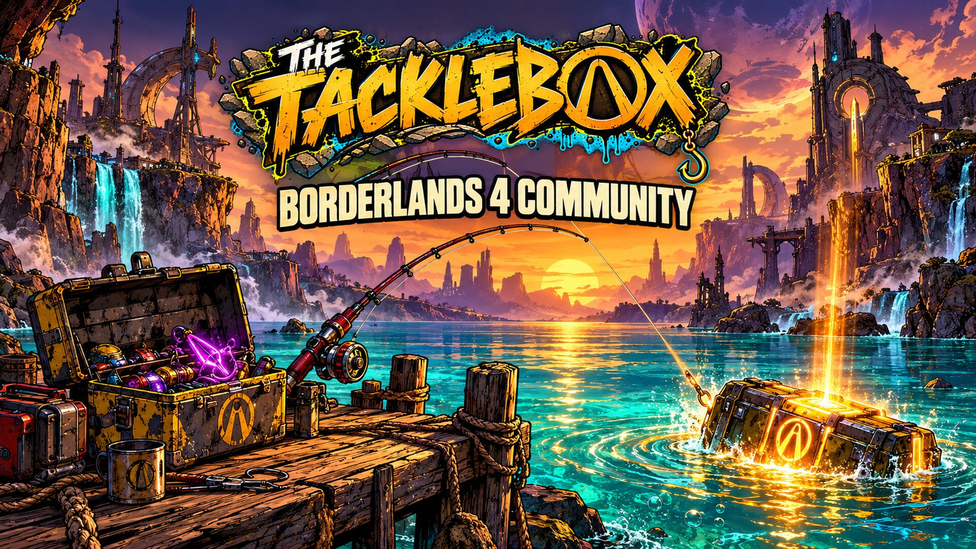 Discovery splash banner for The Tacklebox Discord server