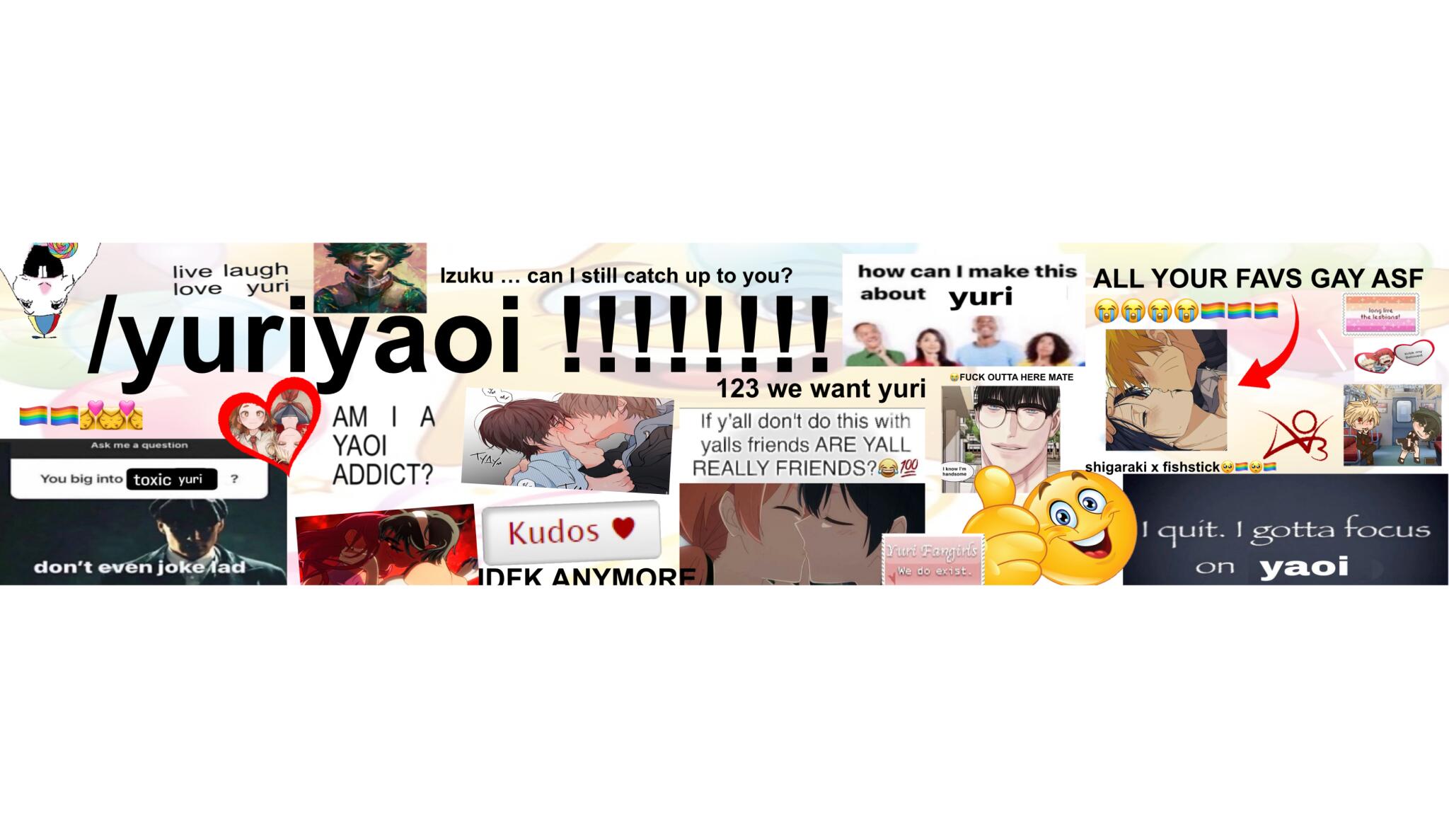 Discovery splash banner for โบ โ๐ชฝโ /yuriyaoi โ art ใ layouts ใ emotes ใ social Discord server