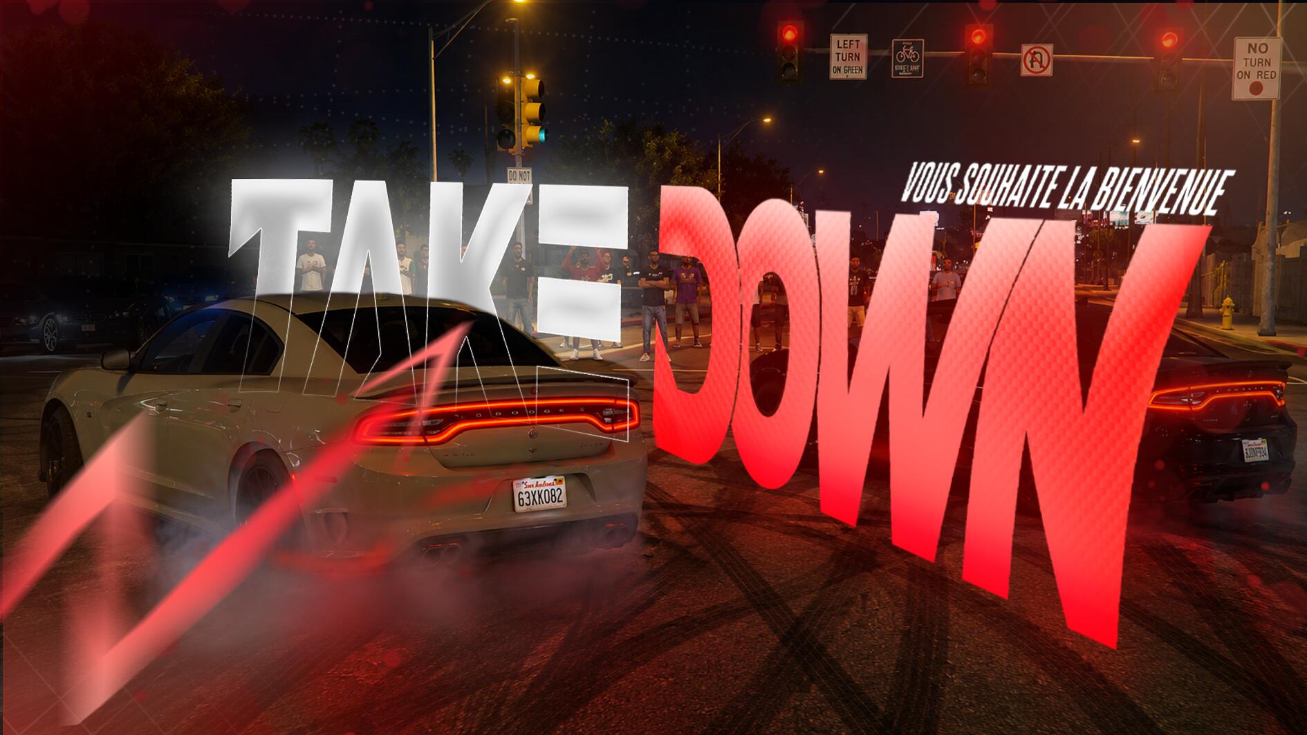 Discovery splash banner for Takedown Discord server