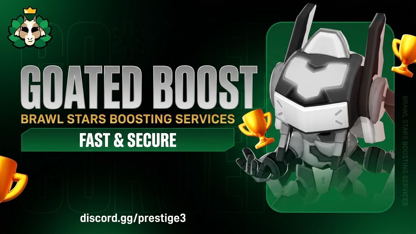 Discovery splash banner for Goated Boost - Brawl Stars Services Discord server