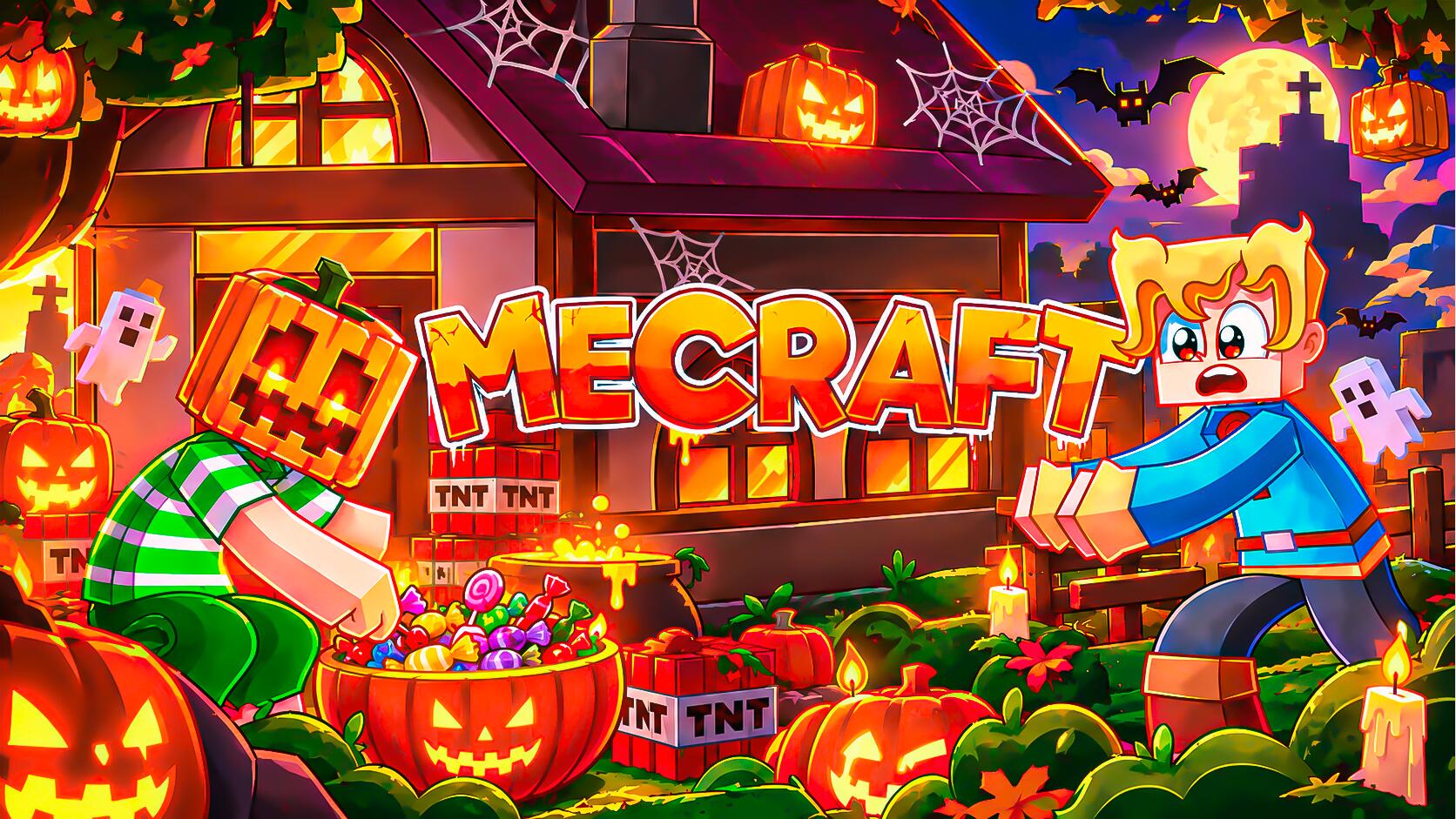 Discovery splash banner for MeCraft Discord server