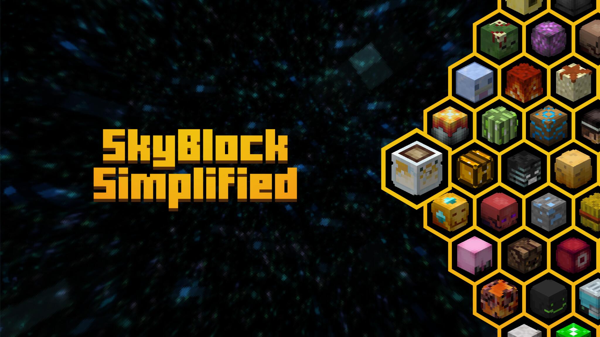 Discovery splash banner for SkyBlock Simplified Discord server