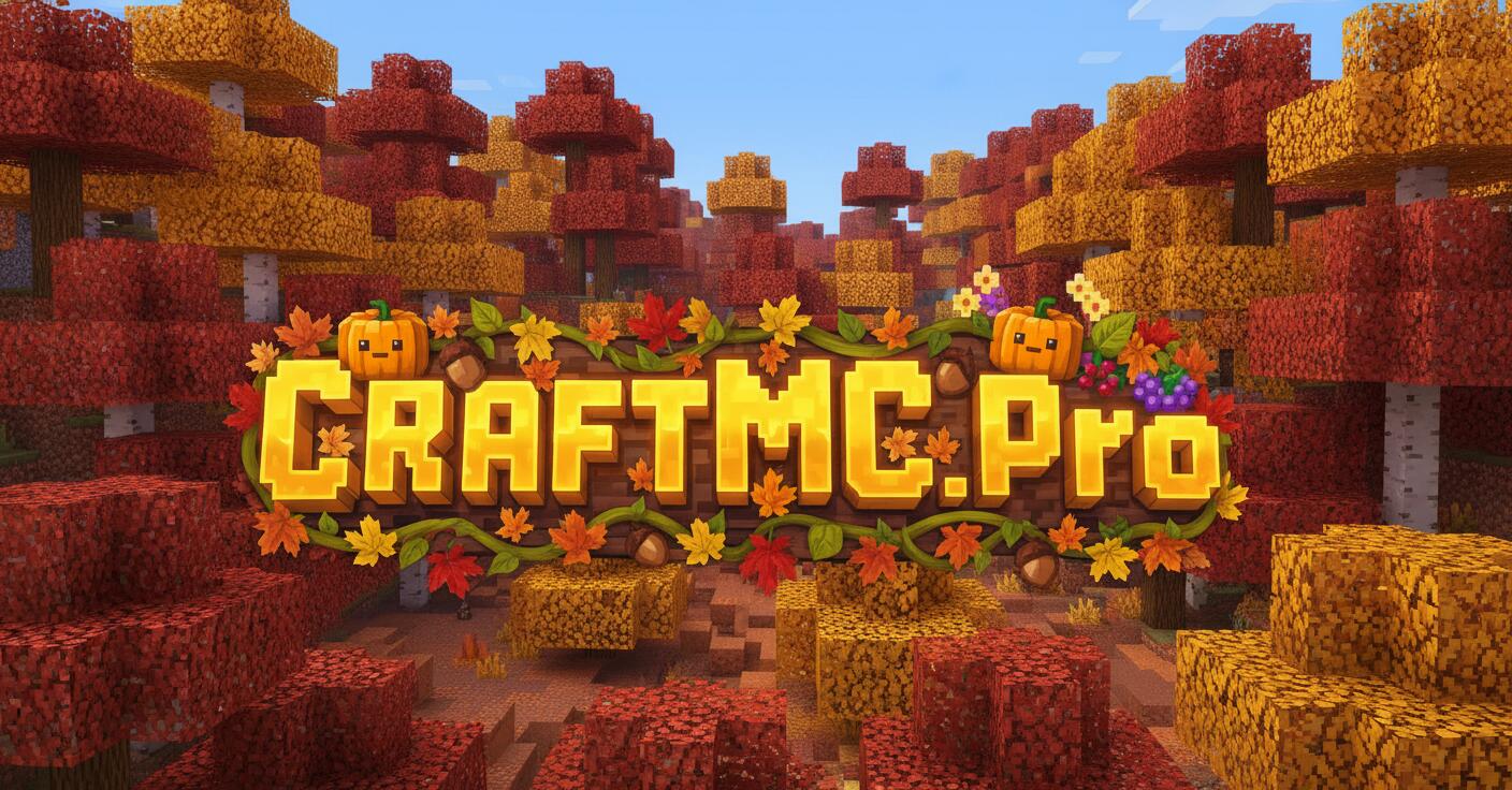 Discovery splash banner for 🍂 CraftMC.Pro | ➥ mc.craftmc.pro Discord server