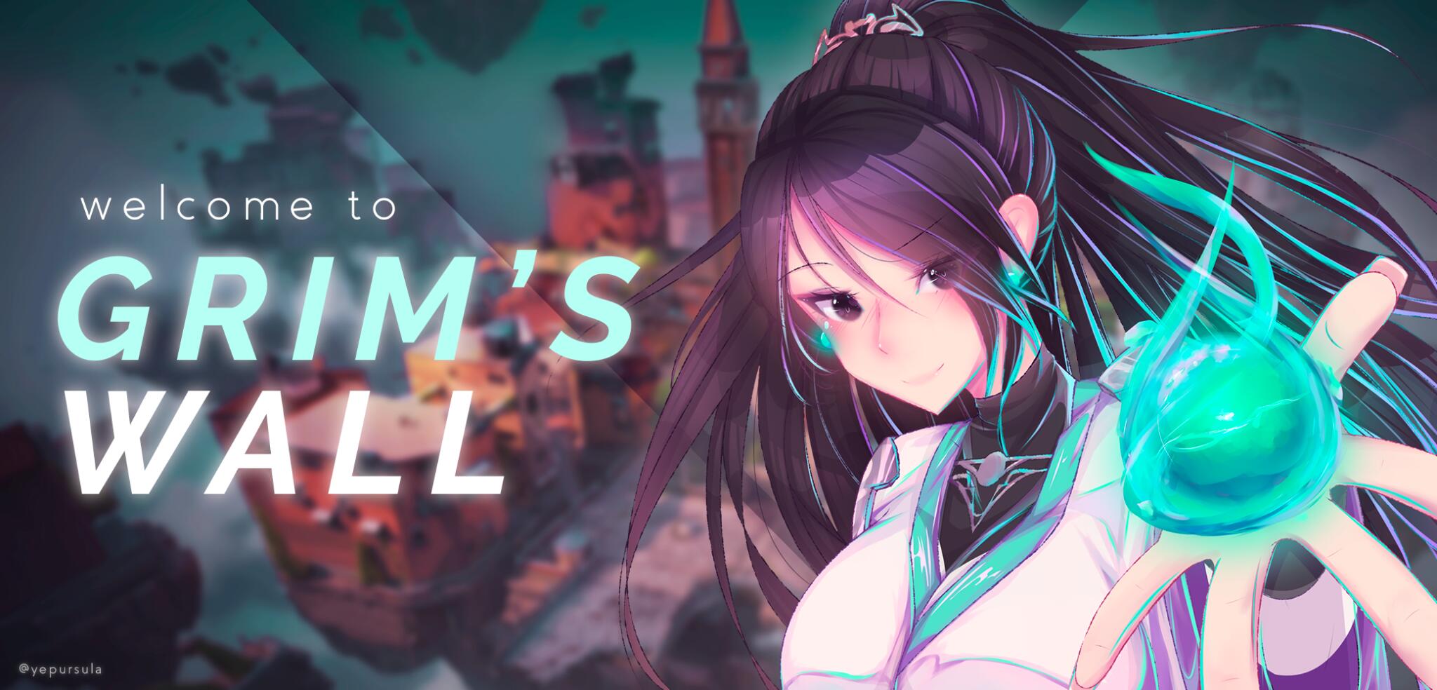 Discovery splash banner for Grim's Wall Discord server