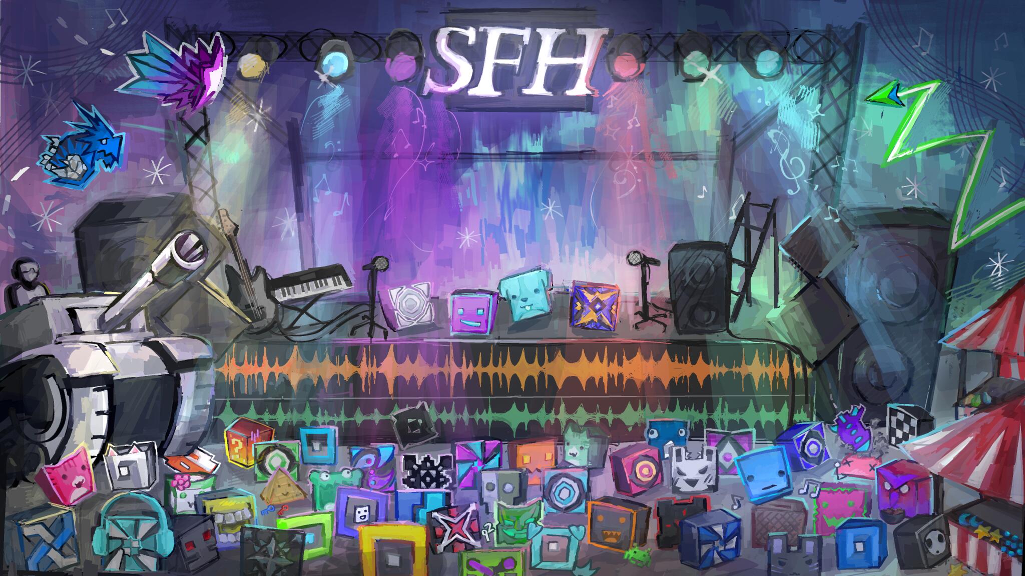 Discovery splash banner for Song File Hub 🚵 / Jukebox 🎵 Discord server