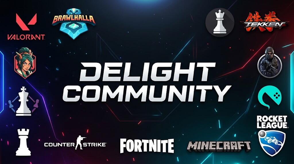 Discovery splash banner for Delight Community Discord server