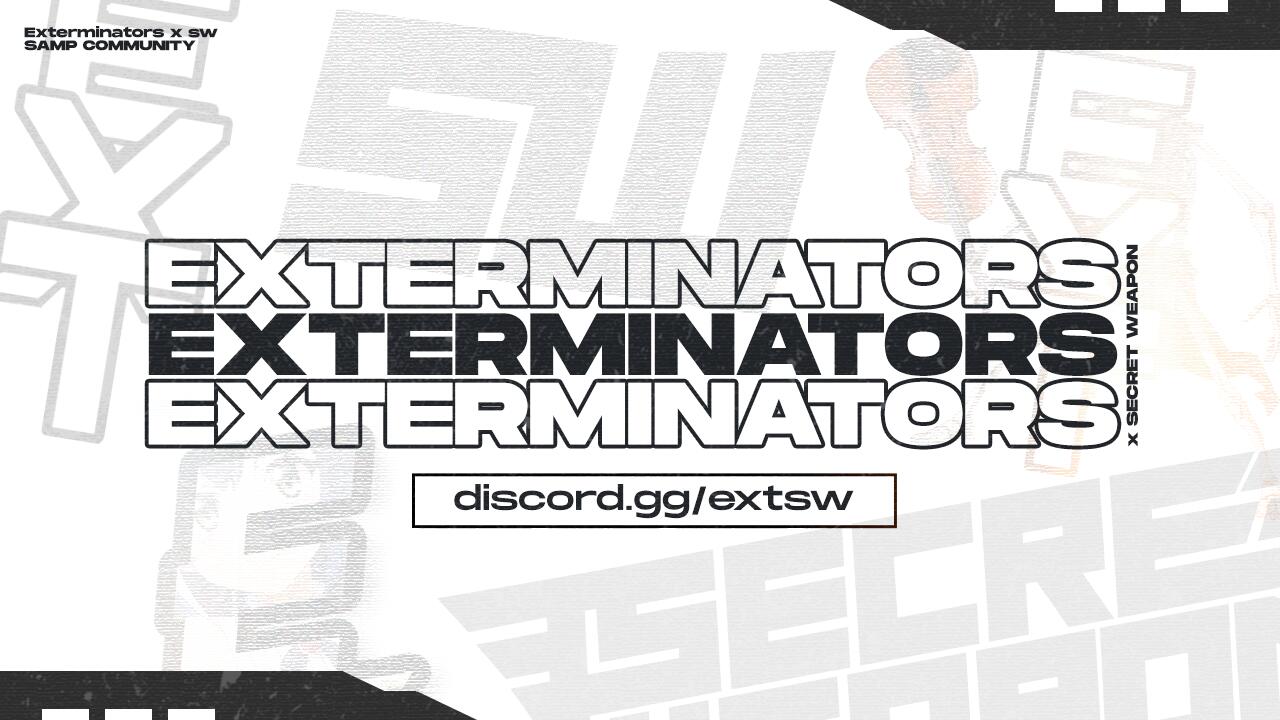 Discovery splash banner for Exterminators SA:MP Community Discord server